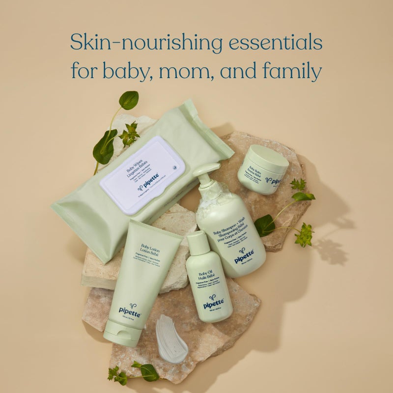 Pipette Baby Lotion - New & Improved Formula  Hydration & Natural Moisture of Baby's Delicate Skin  Renewable Plant-Derived Squalane  Vanilla + Ylang Ylang Aroma  5.7 fl oz (Pack of 2) - Image 5